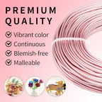 12 Gauge Aluminum Wire 100FT, 2mm Bendable Metal Anodized Aluminum Wire for Sculpting Jewelry Making Crafts Wreath Beading Floral(Light Pink) - color: Light Pink
