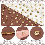 PH PandaHall 200pcs 18K Gold Flat Spacer Beads, 5mm Rondelle Heishi Beads Disc Loose Bead Metal Spacers for Heishi Clay Bead Summer Stackable Necklace Bracelet Jewelry Making - size: 1.5mm