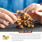 uxcell 500 Pcs Tube Crimp Beads, 1.5x1.5mm Copper Crimp Beads End Stopper Beads Tiny Loose Spacer Beads for Earrings Necklaces Bracelets Pendant DIY Crafts, Gold - color: Gold, size: 1.1 mm