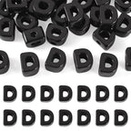 FASHEWELRY 30Pcs Acrylic Letter D Beads with Large Hole Big Plastic Letter Blocks European Beads 3D Letters Chunky Vowel Initial Alphabet Bead for Key Chains Necklace DIY Arts Craft Projects - color: Black, size: D
