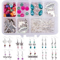 SUNNYCLUE 1 Box DIY 10 Pairs Starfish Mermaid Dragonfly Dangle Earring Making Kit Jewelry Making Supplies Beading Starter Kits for Beginner Adults Fish Hook Silver, Instruction - color: Ocean Earrings 1