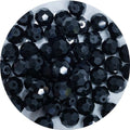 Crystal Glass Beads 200 Pieces 6mm Round Faceted Glass Spacer Beads for Jewelry Making Bracelet Earring Necklace DIY Craft Supplies(Black) - color: Black, size: 6mm