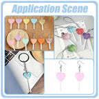 20Pcs Lollipops Resin Charms Colorful Heart Lollipop Charms Candy Dangle Pendants Lollipops Charm Pendant Bulk for Earrings Bracelets Necklaces Jewelry Making DIY Crafts Supplies - size: 46x22mm