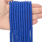 MIIIM 3600 PCS 10 Strands Polymer Clay Beads for Jewelry Making, Vinyl Heishi Beads 6mm for Surfer Bracelets Necklace Making (Royal Blue) - color: XB02-Royal Blue