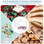 Jetec 6 Pieces Mini Plastic Clear Beads Storage Containers Box for Collecting Small Items, Beads, Jewelry, Business Cards, Game Pieces, Crafts (5 x 4 x 1.3 Inch) - size: 5 x 4 x 1.3 Inch