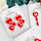 Xaekicr Heart Lock and Key Clay Cutters Set – 3PCS Polymer Clay Cutters for Earrings, Valentine’s Day Clay Earring Cutters, Polymer Clay Molds for Jewelry Making, Clay Tools - color: M color