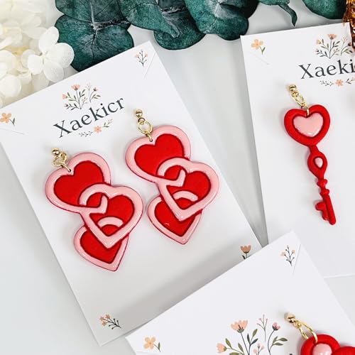 Xaekicr Heart Lock and Key Clay Cutters Set – 3PCS Polymer Clay Cutters for Earrings, Valentine’s Day Clay Earring Cutters, Polymer Clay Molds for Jewelry Making, Clay Tools - color: M color
