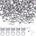Joez Wonderful Links Bail Beads, Hypoallergenic Alloy Column Spacer Beads - color: Silver