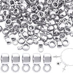 Joez Wonderful Links Bail Beads, Hypoallergenic Alloy Column Spacer Beads - color: Silver