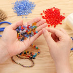 560 Pcs Faceted Rondelle Crystal Beads, Spacer Beads for DIY Crafts, 4/6/8mm (Light Blue AB) - color: Light Blue AB