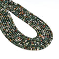 ICAI Beads Natural 2x4mm Rondelle Beads, Abacus Disk Stone Spacer Beads – Loose Natural Gemstone Beads for DIY Bracelet, Necklace, Jewelry Making (India Agate) - color: India Agate, size: 2x4
