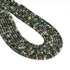 ICAI Beads Natural 2x4mm Rondelle Beads, Abacus Disk Stone Spacer Beads – Loose Natural Gemstone Beads for DIY Bracelet, Necklace, Jewelry Making (India Agate) - color: India Agate, size: 2x4