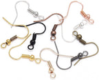 100Pcs Earring Hooks Fish Hooks, Red Copper, 20 x 17mm, Hypo-allergenic for French/Dangle Earring Findings Jewelry Making DIY Jewelry Making Earring Parts Supplies
