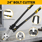 GRENPRO 24” Bolt Cutter, CRV Chrome Vanadium Steel Blade, Yellow & Black Non-Slip Handle, Professional Heavy-Duty Cutter - style: 24" Bolt Cutter