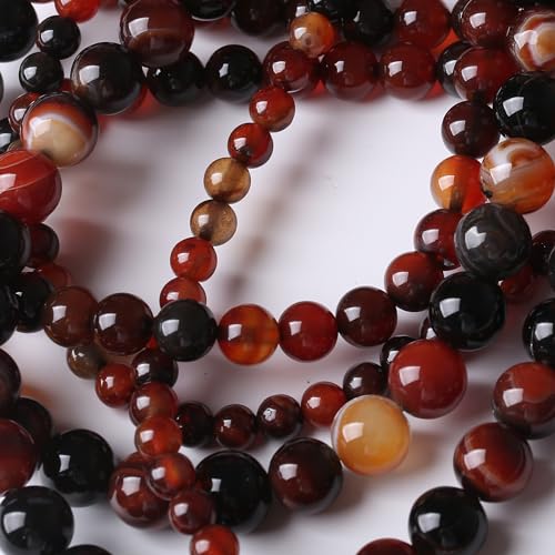 Natural Dream Agate Stone Beads Gemstone Round Crystal Energy Jade Beads Stone Beads for Jewelry Making DIY Bracelet Necklace Jewelry Making 1 Strand 15.5inch 45PCS 8MM - color: Dream agate, size: 8MM