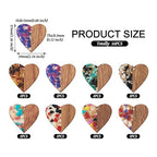 FASHEWELRY 16pc Heart Resin Wood Earrings & Charms - Gold Foil Wooden Earring Blanks & Findings for Jewelry Making - color: Heart with Gold Foil