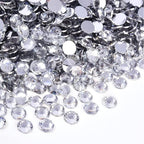 Blinginbox 50000pcs Flatback Rhinestones,Silver Backing Resin Non Hotfix Rhinestones Large Quantity Wholesale for Crafts Creative Design,Clothes,Makeup,Nail Art (2mm=0.08",Crystal - color: Clear, size: 2mm=0.08"