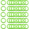 Carabiner Clip 48Pcs Green Metal Key Ring Clip Circle Keychain Rings Bulk Spring O Ring Round Cute Carabiner Spring Snap Hook Key Chain Clips for DIY Keychain Bag Charm Handbag Purse Dog - color: Green
