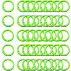 Carabiner Clip 48Pcs Green Metal Key Ring Clip Circle Keychain Rings Bulk Spring O Ring Round Cute Carabiner Spring Snap Hook Key Chain Clips for DIY Keychain Bag Charm Handbag Purse Dog - color: Green