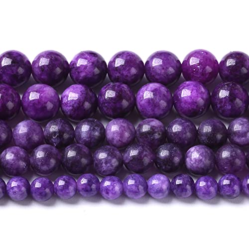 8MM 45PCS Natural Purple Charoite Jade Quartz Crystal Beads for Jewelry Making DIY Bracelet 1 Strand - color: Charoite Jade, size: 8mm