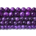 10MM 36PCS Natural Purple Charoite Jade Quartz Crystal Beads for Jewelry Making DIY Bracelet 1 Strand - color: Charoite Jade, size: 10mm