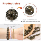 TOAOB 100pcs 10mm Antique Bronze Filigree Hollow Ball Beads Round Metal Loose Spacer Beads for DIY Crafts Bracelets Necklaces Earrings Jewelry Making - color: Antique bronze, size: 10mm
