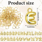 SANNIX 26Pcs Letter Charms, Initial Letter Charm for Jewelry Making, Gold A-Z Alphabet Letter Charm Pendants for Bracelet Necklace Earrings Crafts Making - style: 3D Letter
