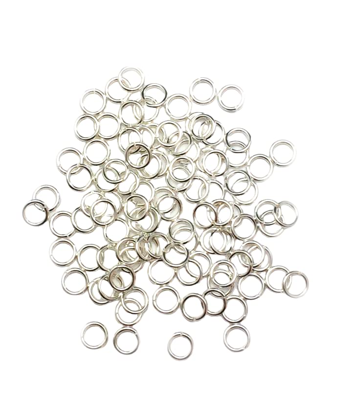 100pcs 925 Sterling Silver Open Jump Rings, 22 Gauge 4.0mm OD/2.8mm ID Made in USA by CRAFT WIRE - size: 4.0mm OD/2.8mm ID