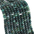 5x8mm 76pcs Natural Moss Agate Stone Rondelle Spacer Loose Beads Abacus Disk Stone Round Loose Gemstone Beads for Jewelry Making DIY Bracelet Necklace - color: Moss Agate Stone, size: 5x8mm Abacus Disk