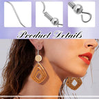 TOAOB 300pcs Earring Hooks Kits White Gold French Ear Wires with Ball and Coil 18mm Fish Hook Earring Making Supplies with Jump Rings and Clear Silicone Ear Backs for DIY Jewelry Findings - color: White gold