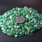 Natural 500 pcs Green Aventurine No Hole Undrilled Irregular Chip Gemstone Beads Rock Gravel Crystal Tumble Minerals Gravel Specimen Energy Decorative Stone Fish Tank Stone - color: Green Aventurine