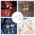 1800Pcs 6 Colors Earring Hooks Set for Jewelry Making,French Hook Earrings Findings Hypoallergenic Ear Wires Fish Hooks with Jump Rings and Earring Backs for DIY Earrings Making Supplies Kit - color: 1800Pcs Gold,Silver,K Gold,White K,Ancient Cyan,Gun Bla