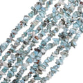 30in Larimar Natural Chip Stone Beads 5-8mm About 230pcs, Irregular Drilled Light Blue Green Bead for Bracelets Jewelry Making Supplies for Adults, DIY Crafts. - color: Larimar