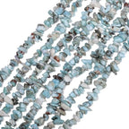 30in Larimar Natural Chip Stone Beads 5-8mm About 230pcs, Irregular Drilled Light Blue Green Bead for Bracelets Jewelry Making Supplies for Adults, DIY Crafts. - color: Larimar