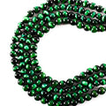 RayLineDo® 50Pcs 8mm Natural Green Tiger Eye Stone Round Beads Loose Beads Wholesale for Jewelry Making - color: Green Tiger Eye, size: 8mm