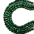 RayLineDo® 50Pcs 8mm Natural Green Tiger Eye Stone Round Beads Loose Beads Wholesale for Jewelry Making - color: Green Tiger Eye, size: 8mm