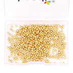 BEADIA 14K Gold Plated Crimp Beads Non Tarnish 2.5mm 600pcs for Jewelry Making Findings - color: Crimp Beads 14K Gold, size: 2.5mm