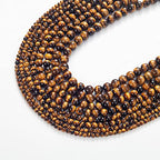 100Pcs Natural Stone Beads 6mm Yellow Tiger Eye Round Gemstone Loose Beads with Elastic Bracelet String for Bracelets Necklace Jewelry Making - color: Yellow Tiger Eye, size: 6mm