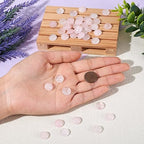 50Pcs 12mm Half Round Gemstone Cabochons Rose Quartz Dome Beads Flat Back Stone Cabochons No Hole Healing Power Stone Chakra Crystal Beads for Jewelry Making - color: Rose Quartz, size: 12mm
