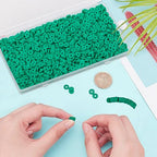 2000Pcs White Clay Beads Polymer Clay Spacer Beads Flat Beads 6mm Round Heishi Vinyl Beads for DIY Craft Gift Adults Bracelets Necklace Jewelry Making Earring Accessories (Turquoise) - color: Turquoise