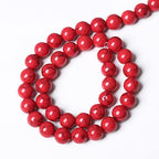 90pcs 4mm Natural Stone Beads Red Turquoise Gemstone Round Loose Beads for Jewelry Making Crystal Energy Stone Healing Power DIY Bracelets (Red Turquoise Beads, 4mm) - color: Red Turquoise Beads, size: 4mm