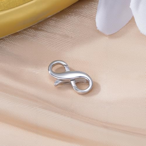 925 Sterling Silver Double Opening Lobster Clasp, Necklace Bracelet Anklet Jewelry Extender Clasp for DIY Jewelry Making (Style 1-1pc) - style: style 1-1pc