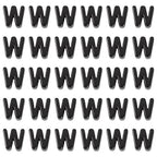 FASHEWELRY 30Pcs Acrylic Letter W Beads with Large Hole Big Plastic Letter Blocks European Beads 3D Letters Chunky Vowel Initial Alphabet Bead for Key Chains Necklace DIY Arts Craft Projects - color: Black, size: W