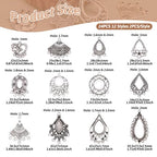 KISSITTY Tibetan Style Alloy Chandelier Component Links for Jewelry Making - color: Antique Silver # Mixed Shape 1