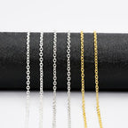 60 Feet Metal Iron Jewelry Chains 2 mm Bulk Gold and Silver Necklace Link Chains for Jewelry Making (Gold) - color: Gold
