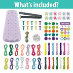 Chilpals Friendship Bracelet Making Kit for Girls 8-12, DIY String Bracelet Maker & Jewelry Craft Kits - Innovative Leg-Strap Design, Birthday Gifts Ideas for Kids Ages 7 8 9 10 Year Old (Purple) - color: Purple