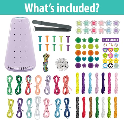 Chilpals Friendship Bracelet Making Kit for Girls 8-12, DIY String Bracelet Maker & Jewelry Craft Kits - Innovative Leg-Strap Design, Birthday Gifts Ideas for Kids Ages 7 8 9 10 Year Old (Purple) - color: Purple