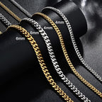 4/6mm Cuban Link Chains for Men - Gold/Silver Plated Stainless Steel Miami Curb Chain Necklace - No Tarnish Hip Hop Mens Jewelry, 18"/20"/22"/24" - color: 6MM Silver Chain, size: 20inch