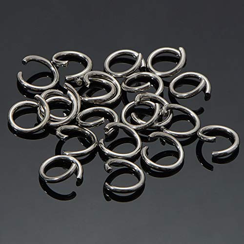 DanLingJewelry 1000 pcs 304 Stainless Steel 17 Gauge Open Jump Rings 10mm for Jewelry Making Connectors Jewelry Finding Stainless Steel Color - color: 1000 pcs - ф10mm δ 1.4mm