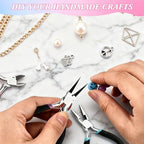 URSKYTOUS 3Pcs Jewelry Pliers Set Jewelry Making Pliers Tools Kit Include Jewelry Making Needle Nose Chain Nose Round Bent Pliers Wire Cutter for Bracelet Beading Craft Jewelry Making Supplies (Black) - color: Bq 3pcs-black